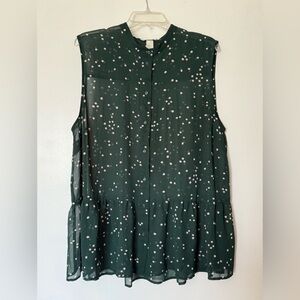 H&M Peplum Tank Green